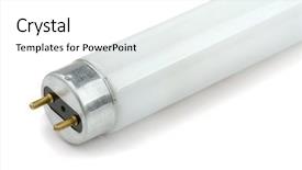  Presentation with tube evaporator - Cool new theme with close-up of fluorescent light backdrop and a white colored foreground
