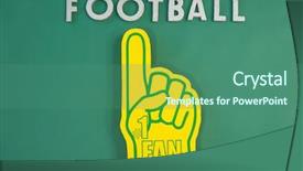  Presentation with green chemistry close up - Presentation design consisting of close-up of foam hand background and a ocean colored foreground