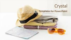  Presentation with travel and tourism - PPT layouts consisting of close up of folded clothes background and a lemonade colored foreground