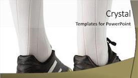  Presentation with boot camp boots - Slide set enhanced with close up of football boots background and a  colored foreground