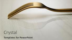  Presentation with marble - Presentation theme enhanced with close-up-of-fork-over background and a light gray colored foreground