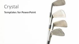  Presentation with sports golf - Presentation with close-up-of-four-golf background and a white colored foreground