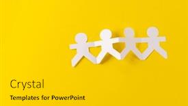  Presentation with humanitarian - Slides with close-up-of-four-paper background and a light gray colored foreground