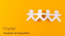  Presentation with humanitarian - Presentation design consisting of close-up-of-four-paper background and a light gray colored foreground