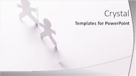  Presentation with humanitarian - Slide set featuring close-up-of-four-paper background and a sky blue colored foreground