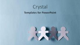  Presentation with humanitarian - Slides with close-up-of-four-paper background and a light blue colored foreground