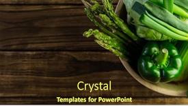  Presentation with asparagus - Slide set consisting of close-up-of-fresh-asparagus background and a  colored foreground