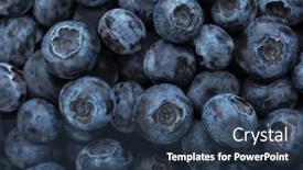  Presentation with blueberry - PPT layouts consisting of close-up-of-fresh-blueberries background and a tawny brown colored foreground