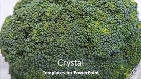  Presentation with fresh green broccoli - Colorful presentation theme enhanced with close-up-of-fresh-green backdrop and a dark gray colored foreground