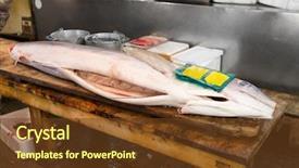  Presentation with market food - Colorful presentation theme enhanced with close up of fresh gut backdrop and a tawny brown colored foreground