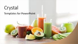  Presentation with fruits mango - Amazing presentation design having close up of fresh juice backdrop and a white colored foreground