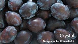  Presentation with flat - PPT layouts consisting of close-up-of-fresh-prune background and a dark gray colored foreground