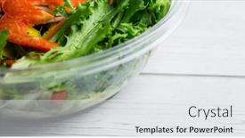  Presentation with vegan food - Presentation design consisting of close-up-of-fresh-vegetable background and a white colored foreground