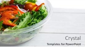  Presentation with vegan food - Presentation theme having close-up-of-fresh-vegetable background and a white colored foreground