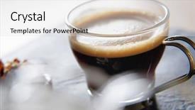  Presentation with brewed - Beautiful slide set featuring home brewing - close up of freshly brewed backdrop and a white colored foreground