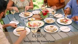  Presentation with vineyard - Presentation having close-up-of-friends-enjoying background and a coral colored foreground