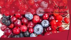  Presentation with frozen fruit - Audience pleasing presentation design consisting of close up of frozen mixed backdrop and a red colored foreground