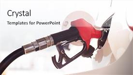  Presentation with oil and gas - Colorful slides enhanced with close up of gas gun backdrop and a white colored foreground