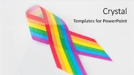  Presentation with awareness - Theme enhanced with close up of gay pride background and a white colored foreground