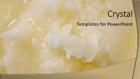  Presentation with ghee oils - PPT theme featuring close-up of ghee background and a soft green colored foreground