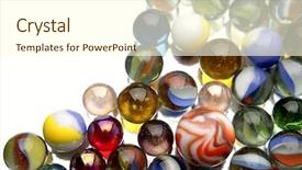  Presentation with marbles - Cool new slide deck with close-up of glass marbles backdrop and a cream colored foreground