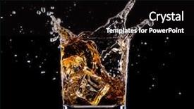  Presentation with whisky - PPT theme featuring close-up of glass background and a black colored foreground