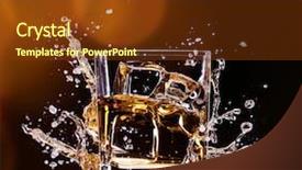  Presentation with whisky - Beautiful PPT theme featuring close-up of glass backdrop and a tawny brown colored foreground