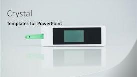  Presentation with glucometer - Theme consisting of close-up of glucometer background and a light gray colored foreground