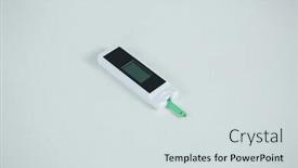  Presentation with glucometer - Cool new presentation theme with close-up of glucometer backdrop and a light gray colored foreground