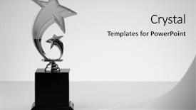  Presentation with golden trophy cup - Theme having award black white - close up of golden trophy background and a light gray colored foreground