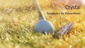  Presentation with golf - Amazing presentation having close-up of golf ball backdrop and a yellow colored foreground