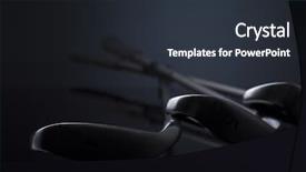  Presentation with dark space - Slides consisting of close up of golf clubs background and a tawny brown colored foreground