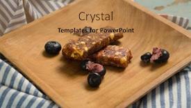  Presentation with granola - Colorful presentation theme enhanced with close-up of granola bar backdrop and a coral colored foreground