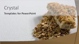  Presentation with granola - Theme featuring close-up of granola bar background and a white colored foreground