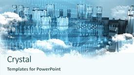  Presentation with green screen - Presentation theme consisting of close up of green circuit background and a sky blue colored foreground