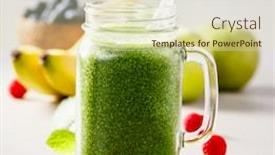  Presentation with detox - Slides consisting of close-up of green fresh smoothie with fruits berries oats and seeds selective focus detox dieting clean eating vegetarian vegan fitness healthy lifestyle concept background and a soft green colored foreground