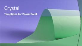  Presentation with green paper texture - Presentation design enhanced with close-up-of-green-paper background and a light blue colored foreground