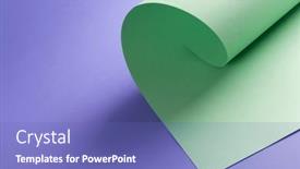  Presentation with green paper texture - Presentation design enhanced with close-up-of-green-paper background and a teal colored foreground