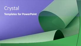  Presentation with green paper texture - Theme featuring close-up-of-green-paper background and a light blue colored foreground