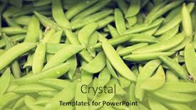  Presentation with peas - Audience pleasing PPT theme consisting of close-up-of-green-peas backdrop and a yellow colored foreground