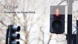  Presentation with light green - Presentation theme having close-up-of-green-red background and a light gray colored foreground