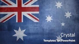  Presentation with australian - Presentation theme with close-up-of-grunge-australian background and a ocean colored foreground