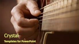  Presentation with classical - Amazing slides having close up of guitarist hand backdrop and a wine colored foreground