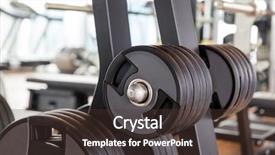  Presentation with health-care - PPT theme consisting of close up of gym machine background and a  colored foreground