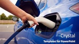  Presentation with environmentally friendly - Slides with close-up-of-hand-attaching background and a ocean colored foreground