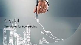  Presentation with hand drawn cartoon of sports - Slides with natural coconut oil and spa concept on wooden table background and a white colored foreground.