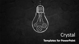  Presentation with mechanism - Beautiful theme featuring close up of hand drawing gears mechanism with chalk backdrop and a black colored foreground