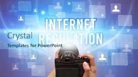  Presentation with video surveillance - Cool new slides with close-up-of-hand-holding backdrop and a cool aqua colored foreground