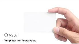  Presentation with virtual hand - Slide set enhanced with close-up-of-hand-holding background and a white colored foreground