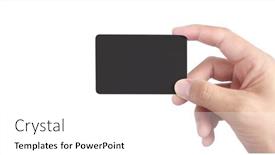  Presentation with hand holding colorful brain sketch - Slide set consisting of close-up-of-hand-holding background and a white colored foreground